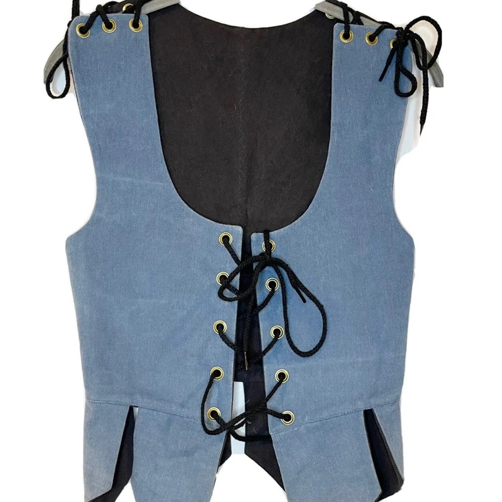 Tickle Thy Fantasy Blue & Black Reversible Bodice